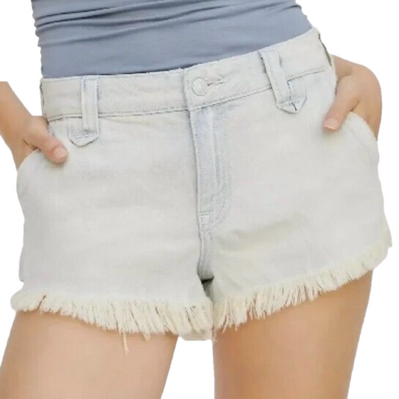 Pilcro for Anthropologie Light Wash Denim Shortie Shorts size 30 New - Picture 1 of 10